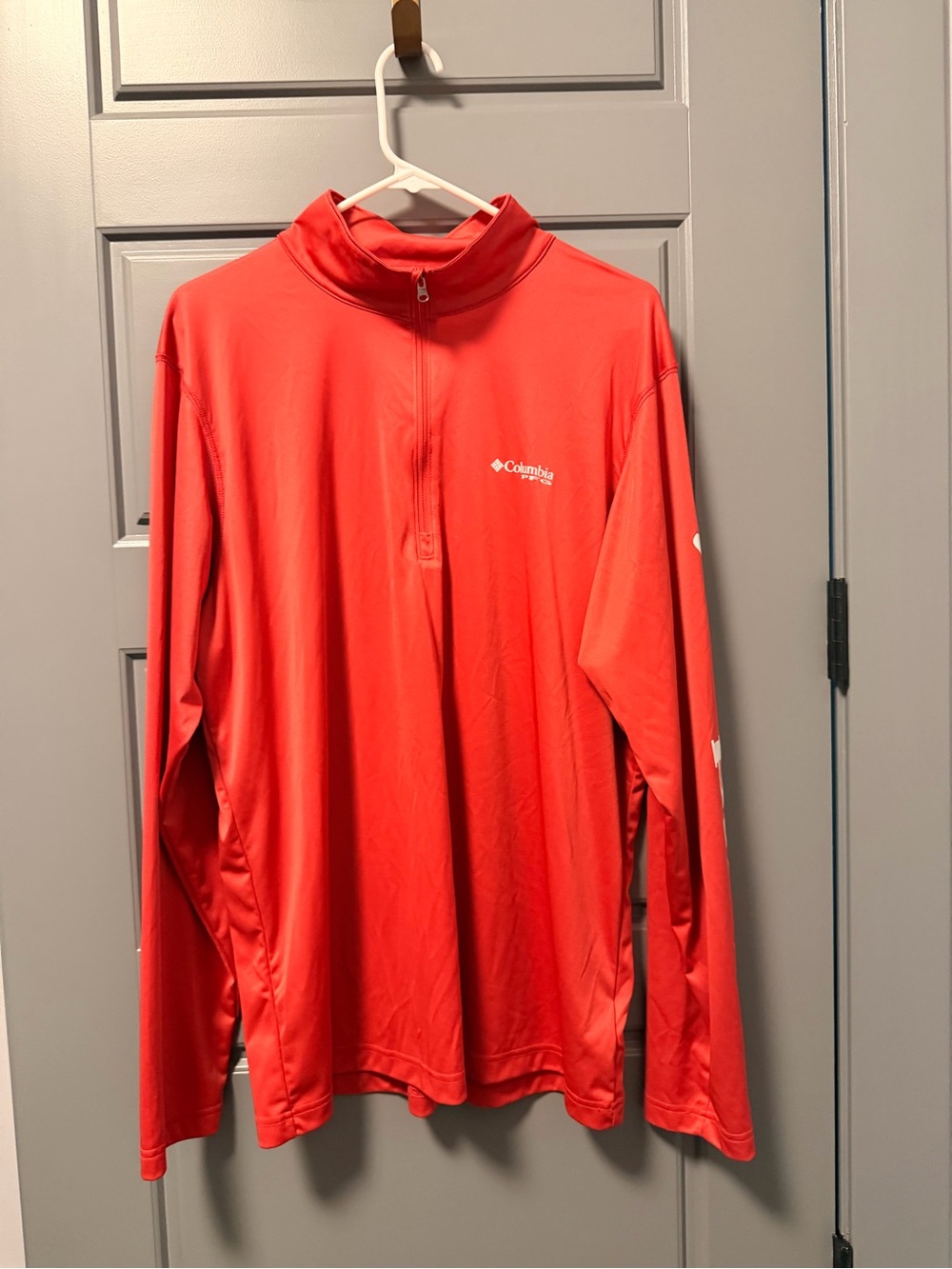 Columbia Men’s Coral Quarter-Zip Performance Fishing Gear PFG Pullover LARGE